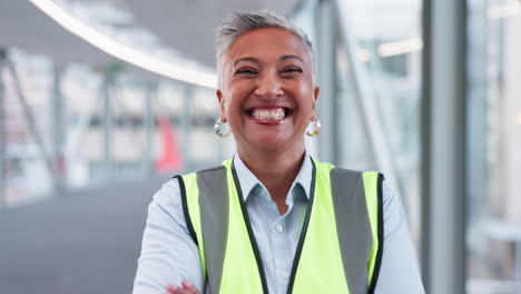 Face,-happy-architect-and-woman-with-arms-crossed