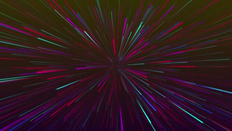 retro abstracto de warp o movimiento hiperespacial en el rastro estelar