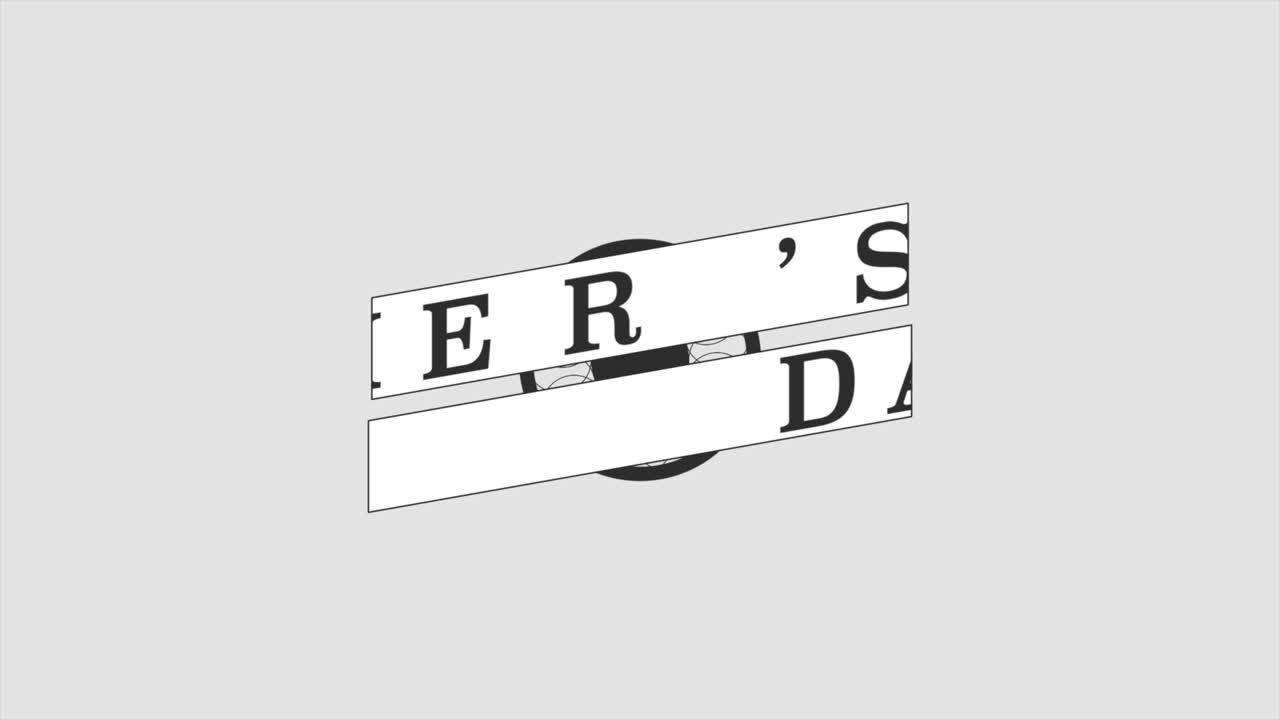 texto moderno del día de los padres con círculos patrón en la moda gradiente blanco