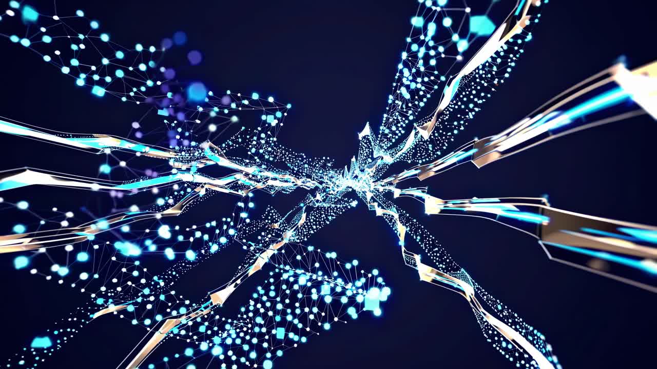 Abstract Futuristic Network Visualization