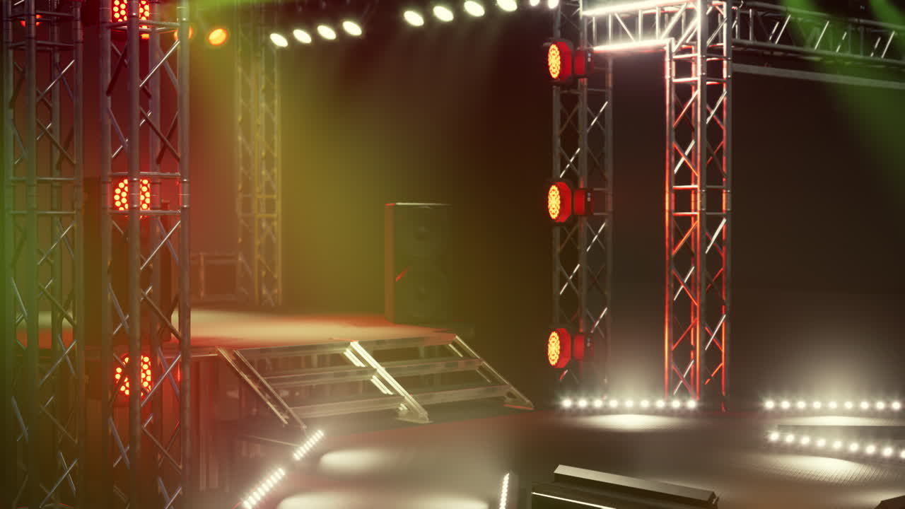 configuración del escenario del concierto