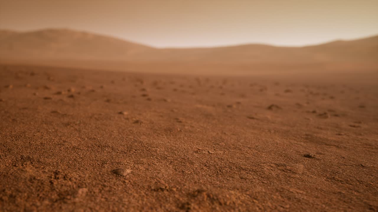 Fantastico paesaggio marziano in tonalità arancioni arrugginite