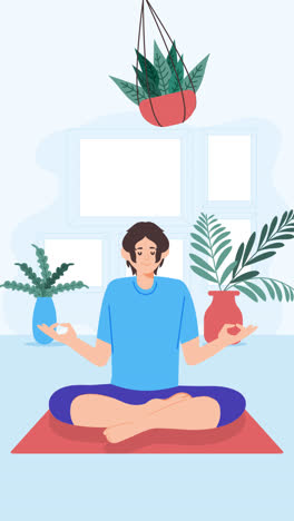 an animation of a meditation concept illustration