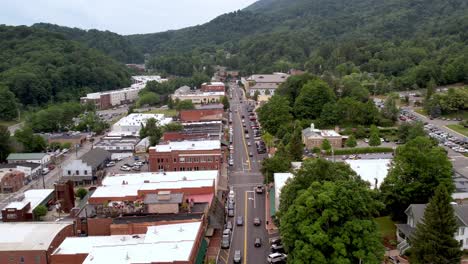 aerial-slow-pullout-above-boone-nc,-north-carolina