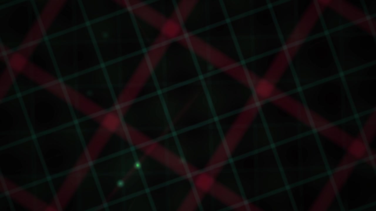 Abstract Digital Grid with Moving Red Laser Lines