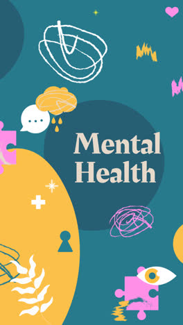 motion graphic of mental health social media cover template