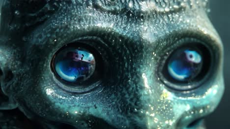 primer plano de una cara alienígena