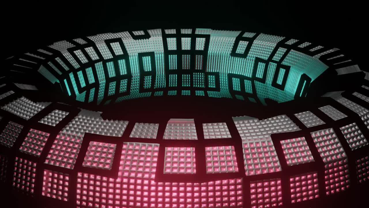 4K video animation of 3d abstract object.