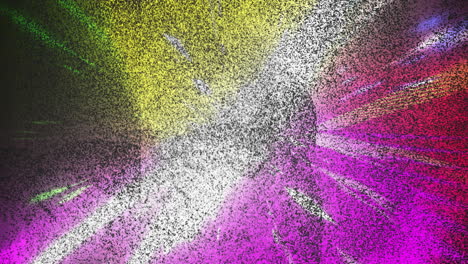 colorful paint splatter animation over vibrant background, creating abstract art