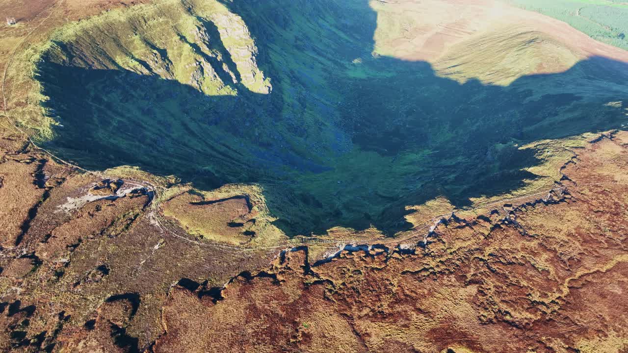 Epic Ireland drone defending over Coum Tag Comeragh Mountains winter light
