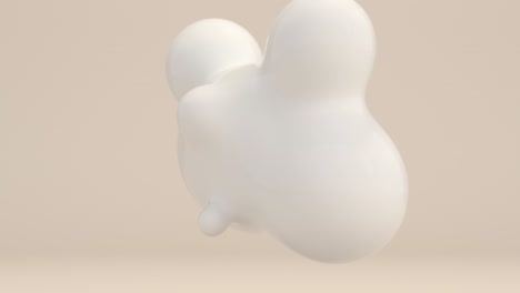 abstract 3d rendered white shapes