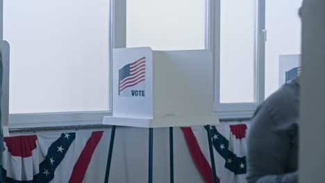 voting at a polling place