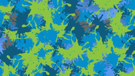 animation of colorful blots over blue pepper