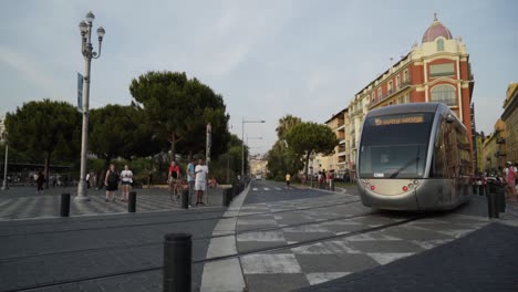 nice, france tramway scene