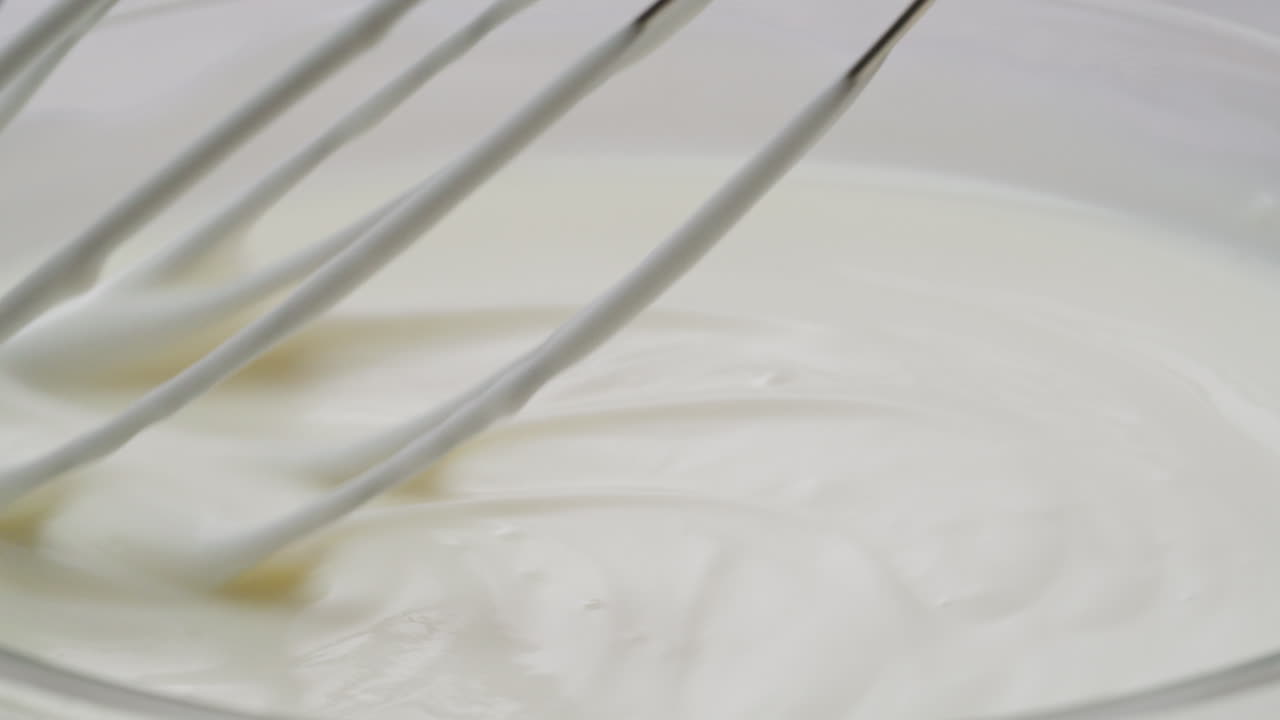 Whipping Cream Being Mixed