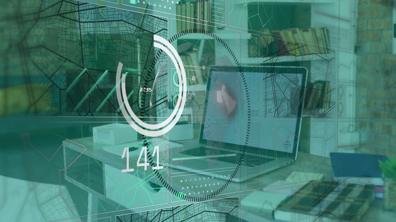 animación del procesamiento de datos sobre el hombre utilizando computadora