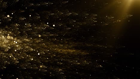 particles gold glitter bokeh award dust abstract background loop