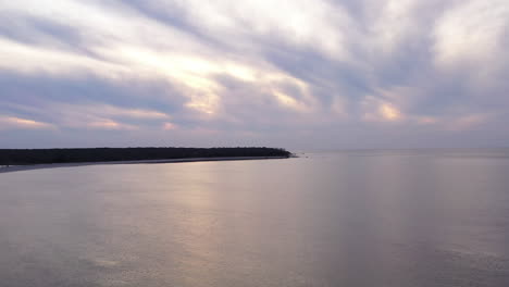 An-aerial-view-over-the-Long-Island-Sound-by-Orient-Point-on-Long-Island-in-New-York