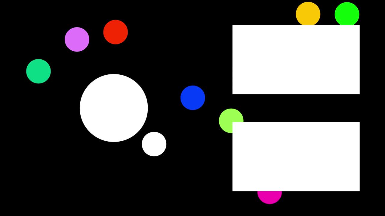 esfera de bola colorida tarjeta de finalización pantalla de finalización gráficos de movimiento