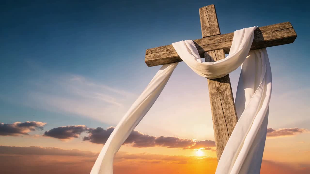 Fundo de Páscoa com Cruz