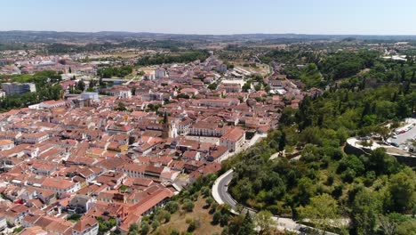 tomar portugal cityscape aerial view