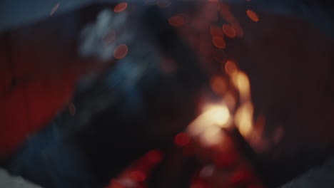 blurred fire in the darkness