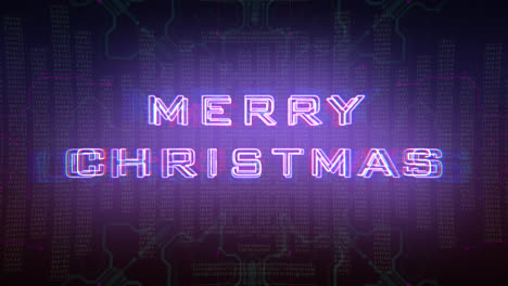 Merry-Christmas-with-cyberpunk-grid-and-matrix-code