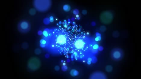 blue bokeh motion design background. beautiful bokeh art. glitter color pattern