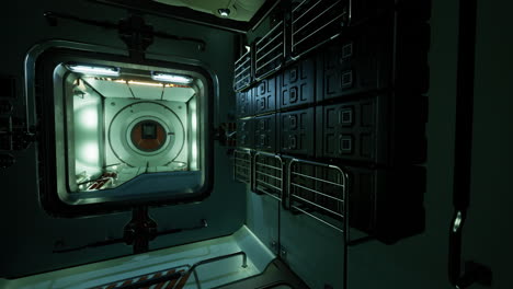 concepto de la estación espacial y la tecnología electrónica