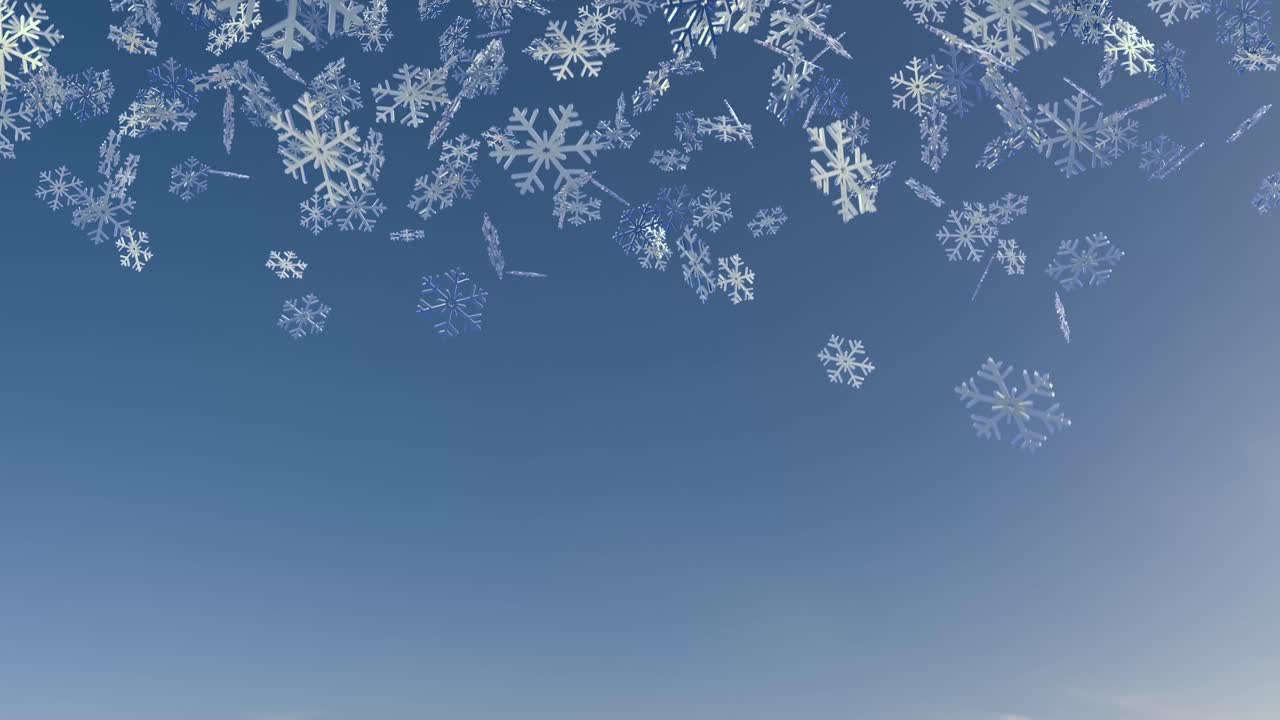 스노우플레이크 금속 반이는 스노우 플레이크 떨어지는 크리스마스 크리스마스 장식 휴가 4k