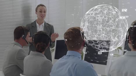 network of data and connections