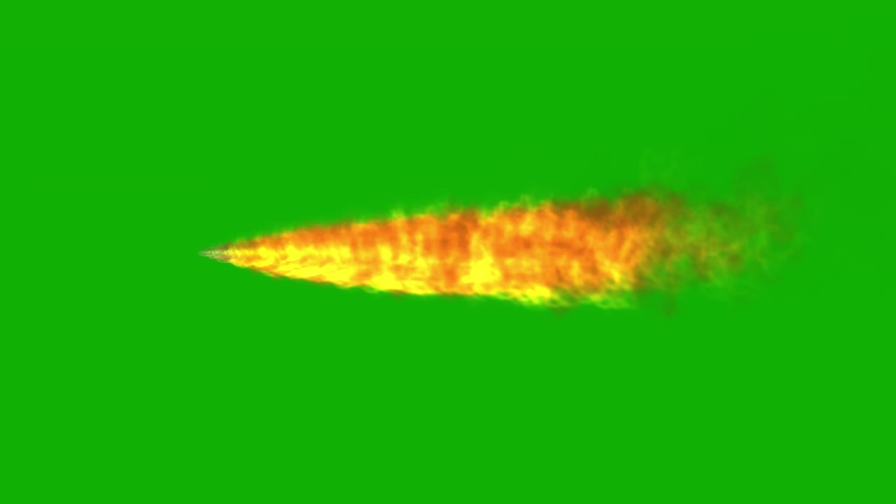 gráficos de movimiento de flujo de fuego con fondo de pantalla verde