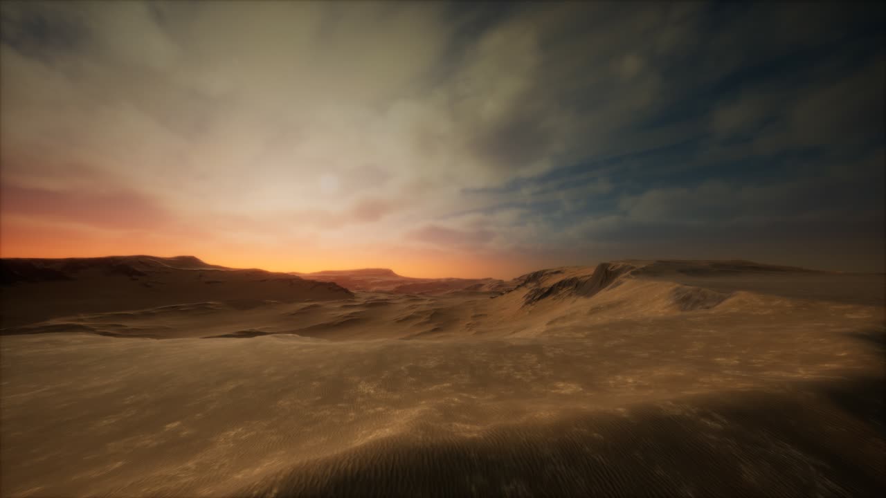 tormenta en el desierto de arena