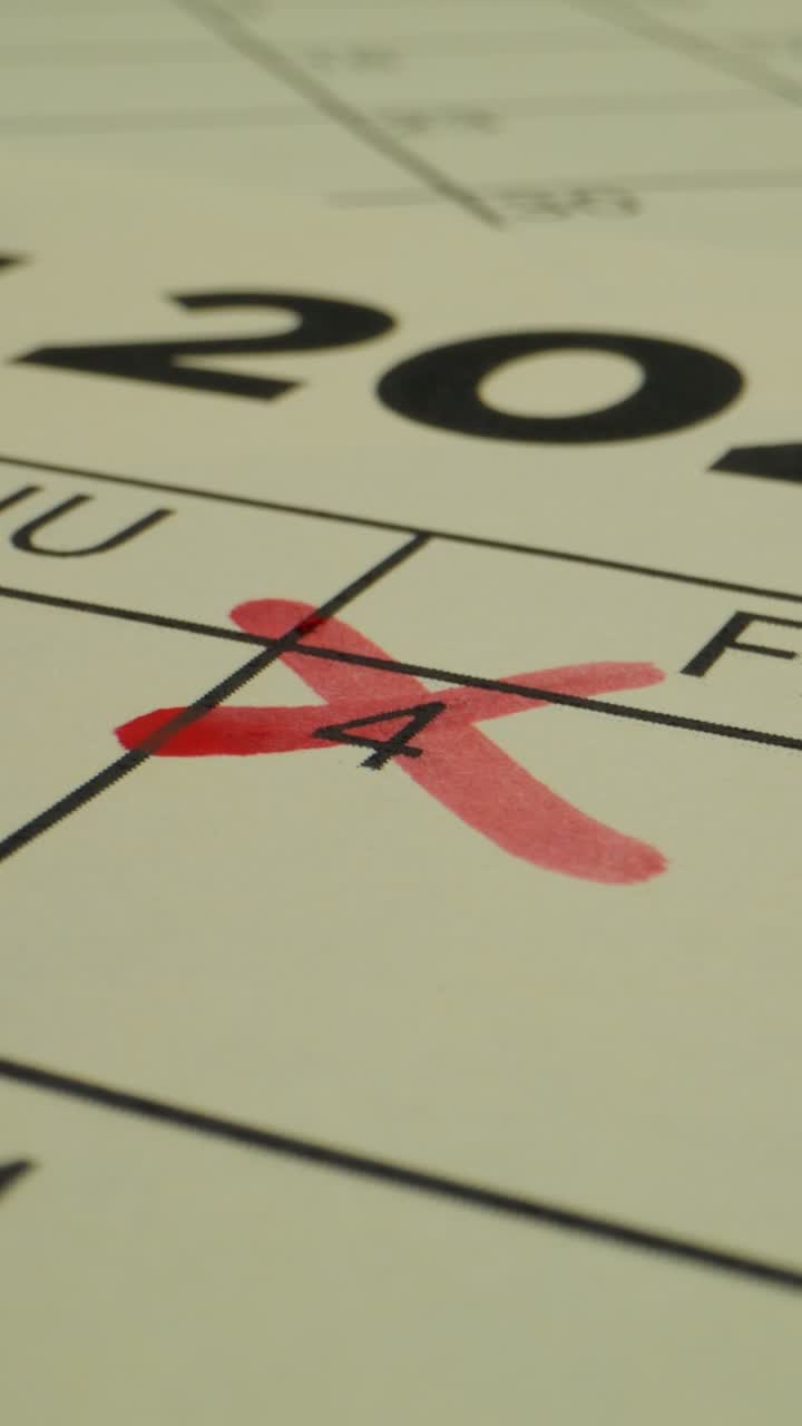 fecha marcada en el calendario