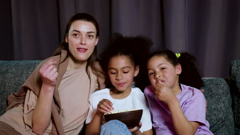 family watching video at home