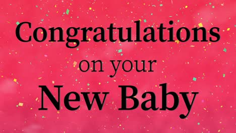 congratulations on your new baby message text animation motion graphics