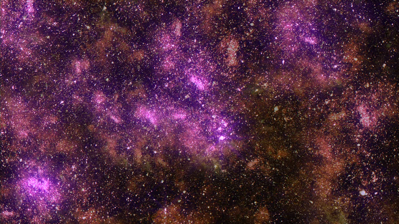 Vibrant purple and pink nebula with twinkling stars, creating a serene and mesmerizing cosmic scene