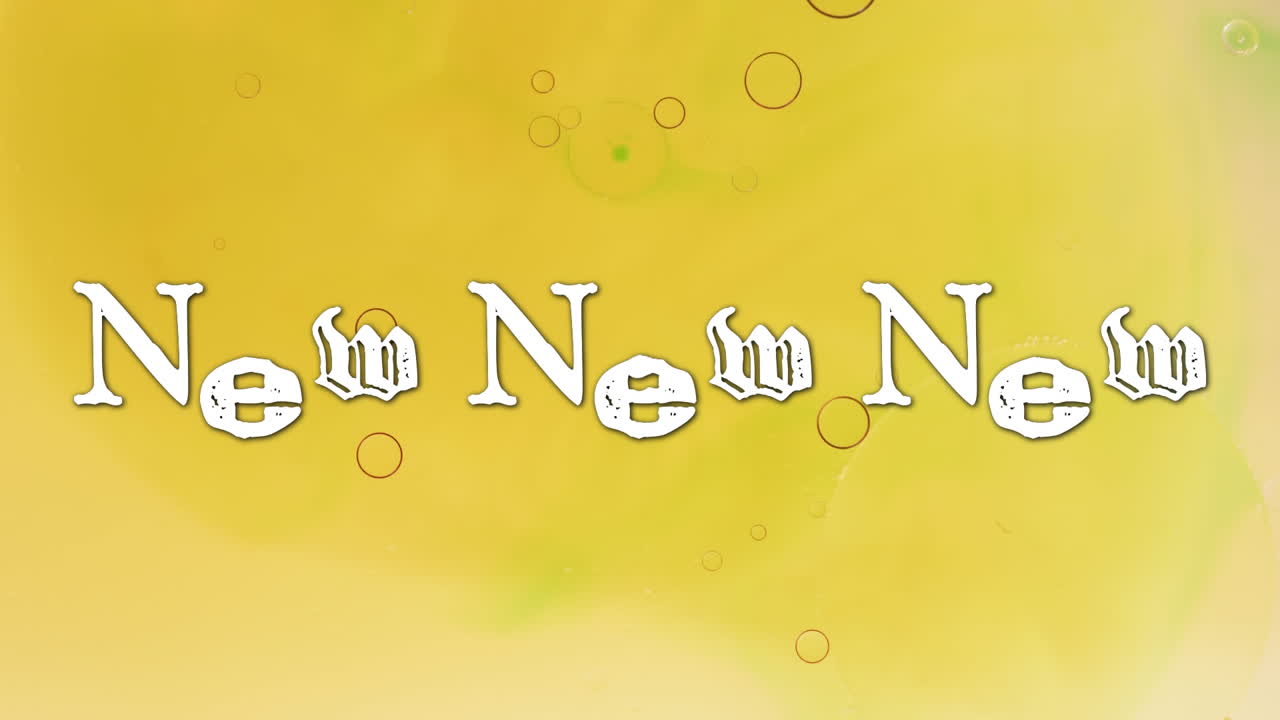 анимация нового текста коллекции на абстрактном жидком фоне с рисунком