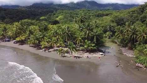 aerial view of tropical beach in costa rica