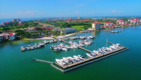 static shot of a florida marina in st