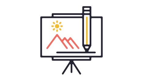 drawing line icon animation