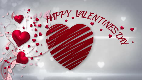 valentines day vector with heart on glittering background
