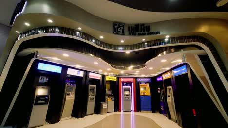 atm machines inside the shopping complex, automatic teller machines, aeon mall