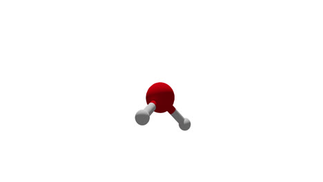 animación de una molécula que gira sobre un fondo blanco