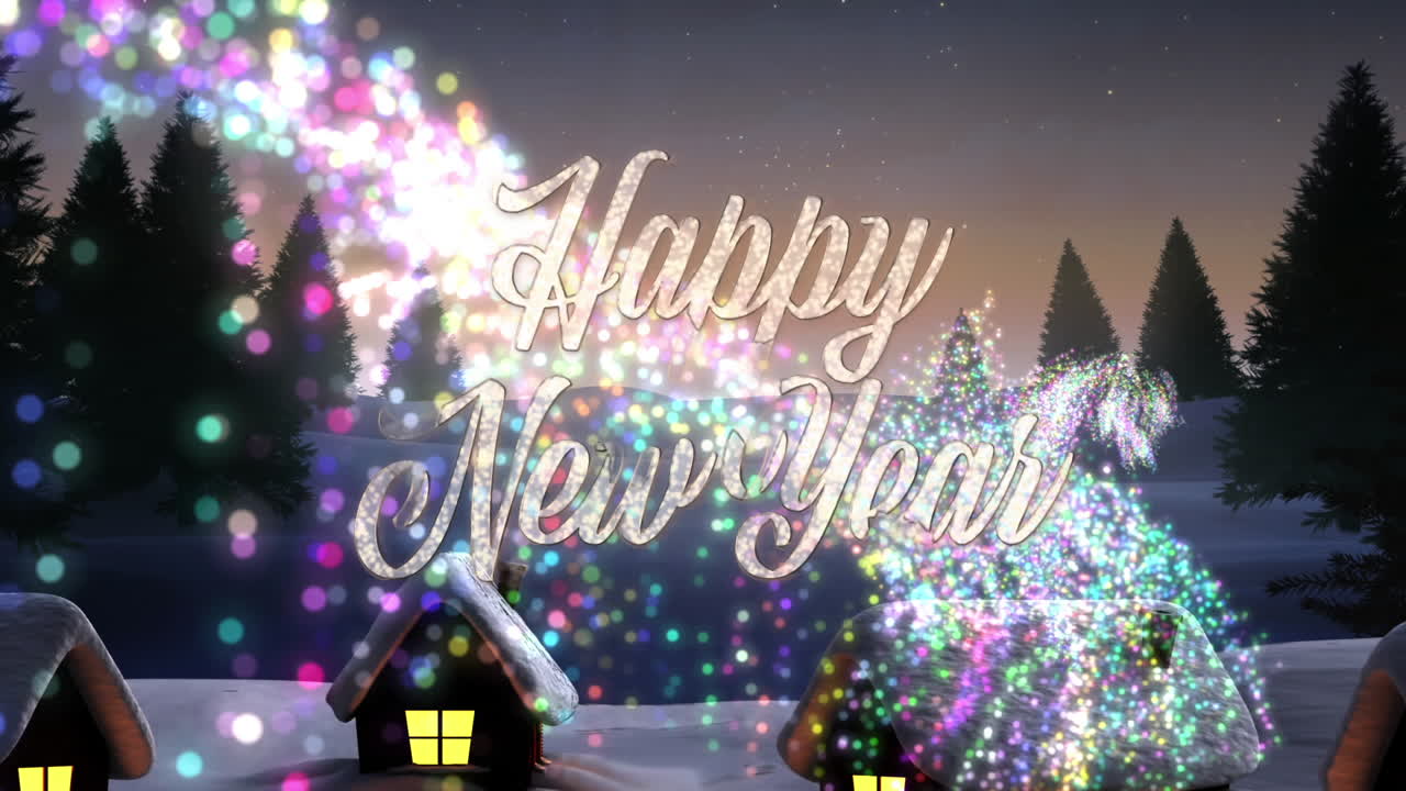 새해 전날 시골 에 있는 별 이 떨어지는 것