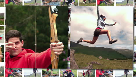 outdoor adventure activity montage