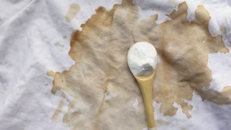 baking soda on a coffee stain