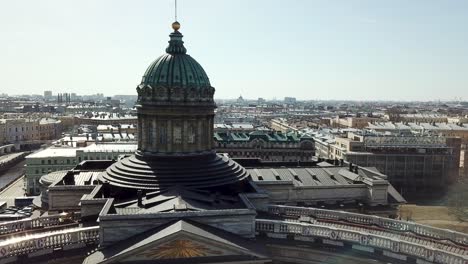 aerial view of a church in saint petersburg