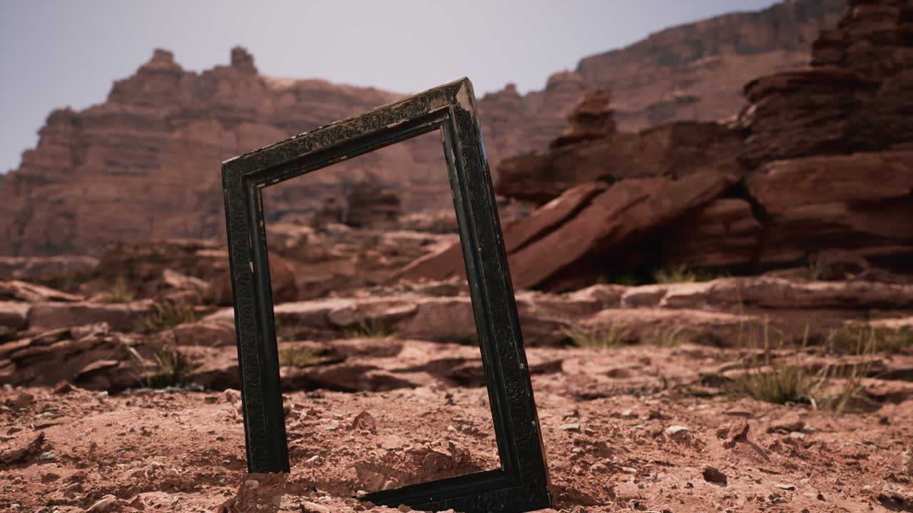 una vecchia cornice di legno nel grand canyon