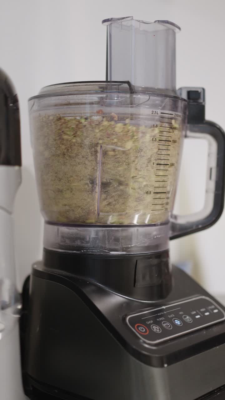 Food processor with chopped nuts